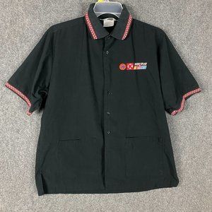 Nascar Lion Apparel Shirt Men's Large Short Sleeve Polyester Blend L